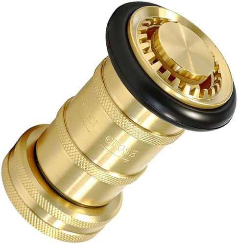 1 Inch NH/NST Fire Hose Nozzle Brass Fire Equipment Industial Heavey Duty Spray Jet Fog Nozzle by RosyOcean