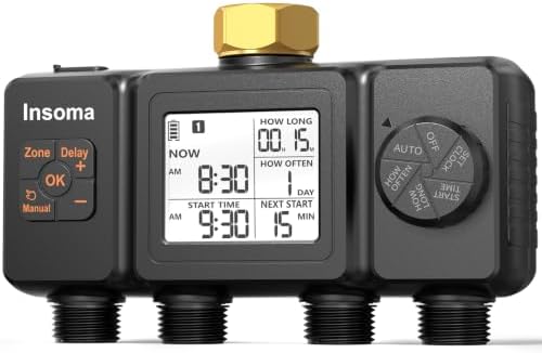 Insoma Water Timer, 4 Independent Zones Hose Timer for Garden Faucet by Insoma