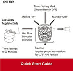 NO WORRIEZ Safety Auto Shut-Off Gas Timer for Propane & Natural Gas | Outdoor Grill, Fire Pit, Pizza Oven | – 100,000 BTU 1/2" NPT, Patent Pending - Image 6