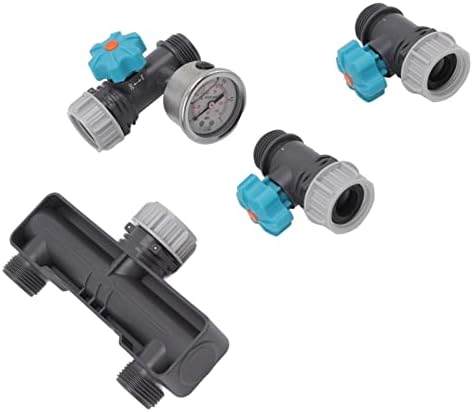 2 Way Water Pressure Regulator with Gauge, Adjustable Irrigation Valve Splitter for Garden Hose, Patio, Farm - Image 2
