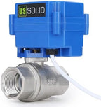 U.S. Solid Motorized Ball Valve- 3/4" Stainless Steel Ball Valve with Full Port, 9-24V AC/DC and 2 Wire Auto Return Setup, Normally Open - Image 5