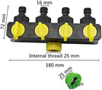 Hose Connector Adapter 1 European Standard Threaded Faucet Adapter For 4-way Hose Distributor With 1/2" -3/4" -1" Internal Threaded Garden Hose (Color : Yellow) - Image 5