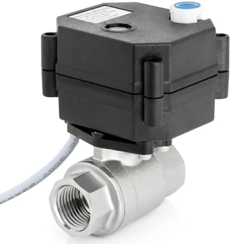 WiseWater 3/4" NPT Motorized Ball Valve, 9-24V AC/DC Auto Return Fail-Safe by WiseWater