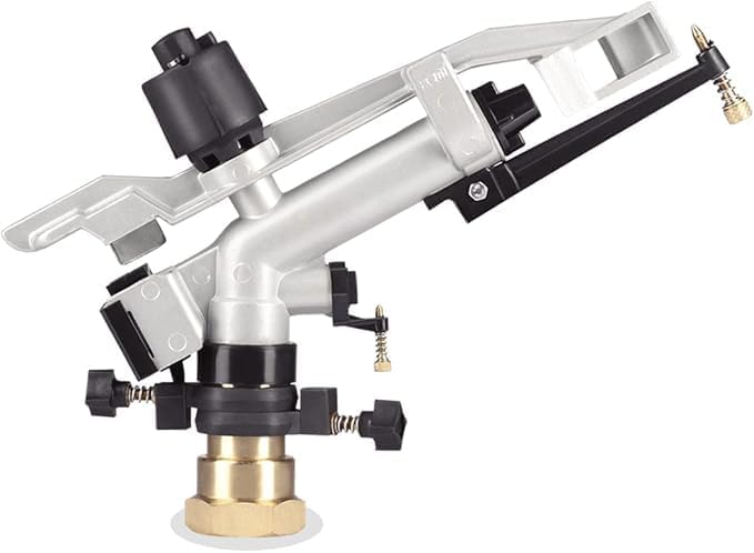 1.25-Inch Rain Gun for Agriculture – Heavy Duty Impact Sprinkler for Large Area Farm Irrigation, Landscaping & Lawn Watering – Low Pressure Performance – Includes 3 Adjustable Brass Nozzles - Image 6