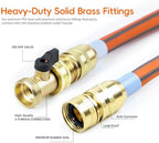 Expandable Retractable Garden Hose Brass Fittings (25ft Expanded) - Image 2