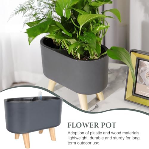 Self Watering Flowerpot, Black Plastic Plant Container for Flowers - Image 3