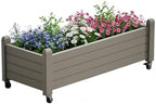 Fancyango Raised Garden Bed with Wheels 13.3" H -Gray by Warmnestforpets