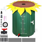 Rain Barrel Water Collection System, 100 Gallon Portable Foldable PVC Rainwater Collector with Spigots and Overflow Kit for Eco-Friendly Water Storage by Unknown