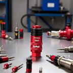 RayMagic Upgraded 5IN1 Universal Quick Industrial Connect Coupler, 1/4" Female NPT, Air Hose Fittings, 6-Balls Release Sleeve, 1/4" Body Size, Red(5-Piece) - Image 6