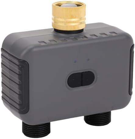 FTVOGUE 2 Zone Sprinkler Timer, Brass Inlet Irrigation Timer with 2 Outlet Design, IP55, Rain Delay, Child Lock, G3 4 Hose Connector for Garden Lawn Yard Watering - Image 3