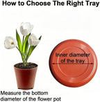 Round Plastic Plant Saucers Water Catch Tray, Garden Tray, 10 pcs - Image 7
