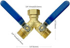 Hose Splitter 2 Way, All Brass Body-Pure Brass Zinc-Free, 13mm Valve hole, 3/4 Inch Thread - Image 4