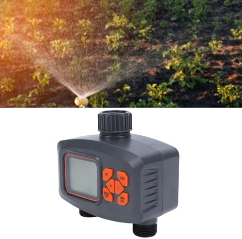 2 Zone Sprinkler Timer Digital, ABS Programmable Water Hose Timer with Auto Manual Rain Delay, 2 Outlet Faucet Irrigation Controller for Garden Lawn Yard - Image 4