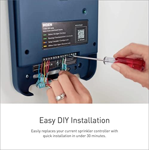 Moen 8-Zone Smart Sprinkler Controller, Wi-Fi Connectible Smart Irrigation System with Automatic Water Timer, WICNT008G1USA - Image 6