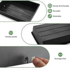 5 Pack Nursery Pots Trays with Removable Mesh Drainage Mat, Plastic Seed Starter Trays (17"x12"x3.5") with Drainage Hole, Propagation Kit for Seedlings, Microgreens, Plant Germination (Black) - Image 4