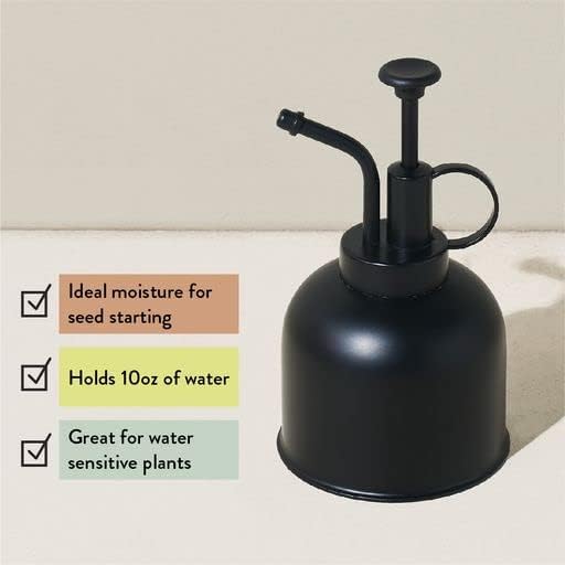 Modern Sprout Plant Mister - 8 oz Indoor Watering Can & Sprayer-Matte Black - Image 5