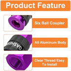 GASHER 12PCS Aluminium 1/4 Inch Female AMT Universal Air Coupler,1/4 NPT Basic Flow Quick Connect Air Coupler For Professional Jobsites, In automotive Shops Or At Home（Purple） - Image 3