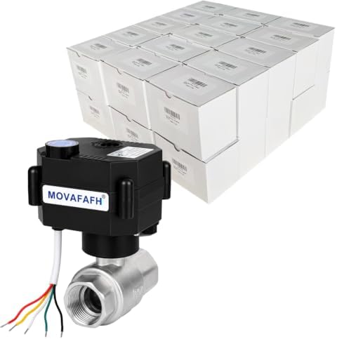 Motorized Ball Valve 30 Pack - 1" Stainless Steel 5 Wire Electric Ball Valve with Full Port, 9-24V DC, With Indicator Lights, Manual Function, NSF Certified, IP67 by movafaFH