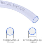 DERNORD PVC Tubing 7/16"ID X 9/16"OD Flexible Clear Vinyl Hose 50 Feet for Food Grade - Image 2