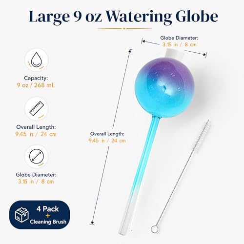 Plant Watering Globes, Gradient Color Glass 9 oz Self Watering Globes - Image 2