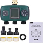 Haofy Brass Sprinkler Timer Programmable Water Timer with 3 Independent Programs Rain Delay Up to 15 Days Lock Feature for Yard Lawn Garden Flower Bed Vegetable Patch Soaker Hose (US Plug) by Haofy