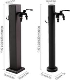 304 Stainless Steel Vertical Hose Stand with Faucet - Outdoor Antifreeze Water Dispenser Hydrant for Irrigation & Washing, Durable & Rust-Resistant, 12x60cm/4.7x23.6in - Image 3