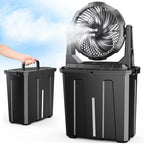 Ausic Portable Misting Fan, 9L 10-inch Outdoor Mist Fans for Outside Patios Cooling, 30000mAh Rechargeable Battery Fan with Water Box, 3 Strong Winds, 3 Spray Mister, Camping/Beach Summer Essentials by Ausic