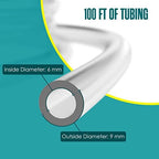 Vinyl Hose, 1/4 Tubing, 1/4” ID x 3/8” OD, Clear Tubing, Clear Hose, 100FT - Image 2