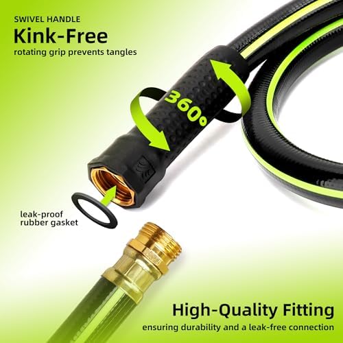 Worth 3/4 in. x 100 ft Heavy Duty PVC Garden Hose, Male to Female Fittings - Image 2
