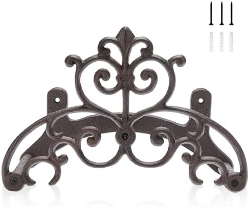 OwnMy Cast Iron Garden Hose Holder Heavy Duty Wall Mount Water Hose Hanger by OwnMy