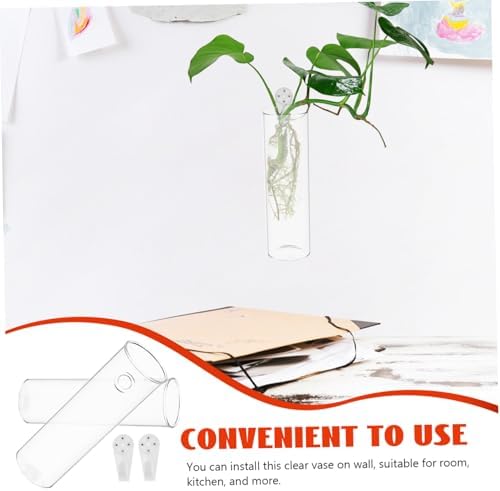 Toyvian 8pcs Glass Wall Hanging Vases for Flowers Minimalistic Hydroponic Plant Holders for Home Decor for Bouquets and Cuttings Elegant Design - Image 3