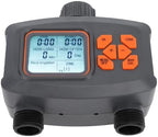 2 Outlet Hose Watering Timer, 2 Outlet Sprinkler Timer , Water 2 Zone Sprinkler with Rain Sensor Automatic Irrigation Controller with G3/4 Male to G1/2 Female - Image 3