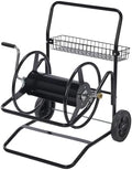 VINGLI 2-Wheel Garden Hose Reel Cart, Freestanding Water Hose Reel for Outside with Heavy Duty Portable Rolling Design Metal, 200FT Capacity for 3/4" Hose for Outdoor Use (Black) by VINGLI