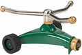 Dramm ColorStorm 3 Arm Whirling Sprinkler on 6" Wheeled Heavy Duty Metal Base, for Lawn, Yard, Garden and Large Area, Green, 70 Ft Diameter Reach by DRAMM