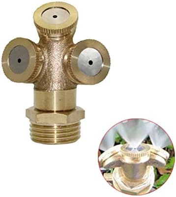 Garden Lawn Sprinkler Irrigation System Copper Mist Nozzle Greenhouse Ultra-fine Atomization Sprayer with 1/2" External Thread Cooling and Humidification Agricultural Tool 1 Piece - Image 5