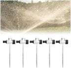 5PCS Lawn Sprinkler Spike,Connector Base for Yard,Metal Watering Zinc Alloy Water Thru,Impact Head,Heavy Duty Adjustable Coverage Nozzle,1/2inch Female Thread Side External - Image 7