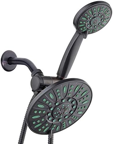 AquaDance Antimicrobial High Pressure 7" Rain & Handheld Shower Head Combo by AquaDance