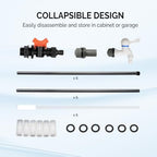 VINGLI 100 Gallon Collapsible Rain Barrel, Portable Water Storage Tank, Rainwater Collection System Downspout, Water Catcher Container with Filter Spigot Overflow Kit - Image 4