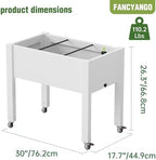 Fancyango Raised Garden Bed with Wheels 26.3" H -Ashen - Image 2