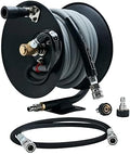 MTM Hydro Reel Kit with Pressure Washer Hose, 50 ft, 3/8 in, Gray by VelociPerformanceProducts