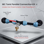 Rain Barrel Diverter Kit for 2 Barrels, Heavy Duty Nickel-Plated Brass Spigot, Connector Kit for IBC Tote Water Transfer, Rain Barrel Spigot - Image 5