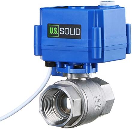 U.S. Solid Motorized Ball Valve- 1" NSF Certified 304SS Ball Valve with Manual Function, Full Port, 9-24V AC/DC and 2 Wire Auto Return Setup - Image 3