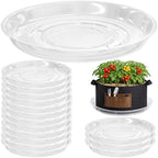 30 Packs 20" Clear Plant Saucers for Indoor Outdoor Use Heavy Duty Plastic Plant Trays for Planter Flower Pot Drip Trays to Catch Water, Bulk 4 to 20 Inch, Round Transparent by Planterhoma