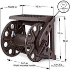 Liberty Basics 512 Wall Mounted Hose Reel with Shelf, Bronze - Image 6