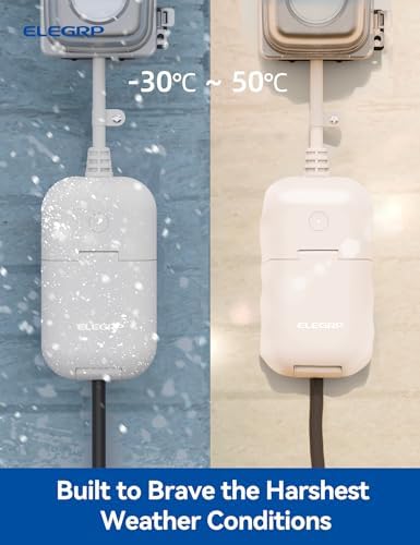 ELEGRP PQR11 Outdoor Smart Dimmer Plug Waterproof IP66, Smart WiFi Plug Compatible with Alexa & Google Assistant, Outdoor Dimmer for String Lights, No Hub Required, UL Certified, 2 Pack, Grey - Image 3