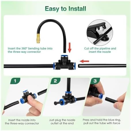 pureza 10pcs Brass Misting Nozzle Atomization Sprayer for Garden Irrigation - Image 6