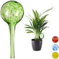 Relaxdays Globes, Regulated Irrigation for Plants and Flowers, Office & Holiday Watering Aid, Glass, Green, Set of 2 by Relaxdays