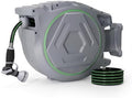 Retractable Garden Hose Reel, 100ft 5/8 inch Water Hose Reel for Gardening by Home