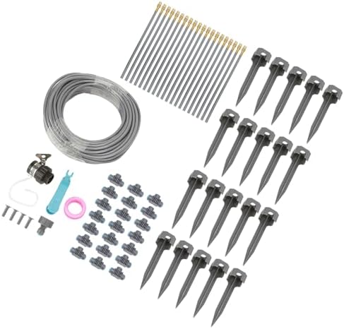 Gardening Supplies Garden Drip Irrigation Watering Kit Automatic Garden 82FT 4/7 PVC Hose Drip Irrigation Sprinkler for Greenhouse Flower Bed Lawn Patio Yard - Image 2