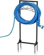 Garden Hose Holder, Freestanding Hose Reel Stand 4 Spikes, Heavy Duty Water Hose Hanger Rack Holds 160 FT, Rust-Resistant Metal Organizer Holds for Yard Lawn Garden Outside by WGCTEK